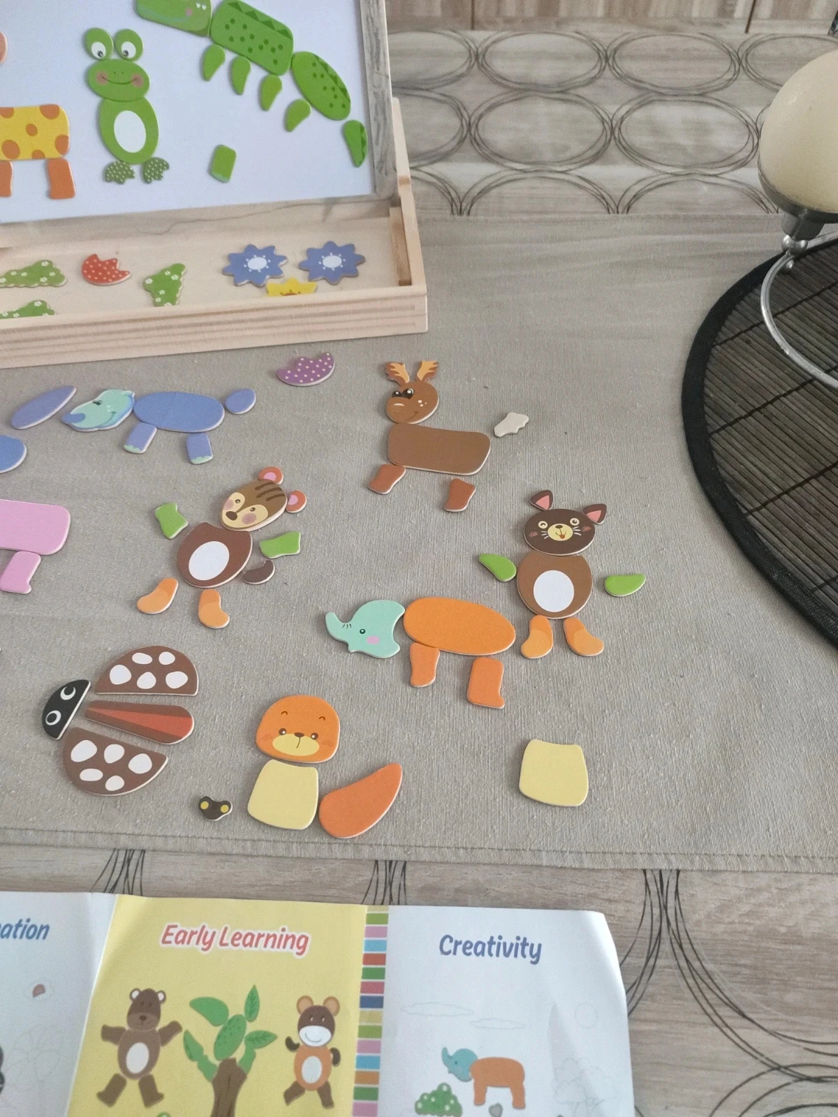 Wooden magnetic board slate and magnet – photo 4